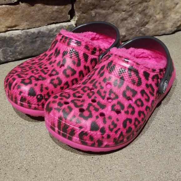 leopard skin crocs